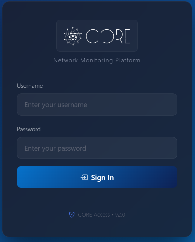 CORE Dashboard Login